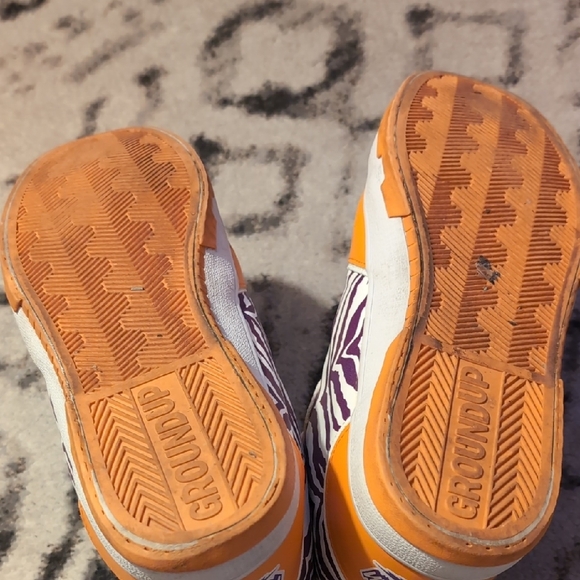 Ooooh Yeah! Macho Man Randy Savage Hi Tops - Orange and Purple - Picture 3 of 4